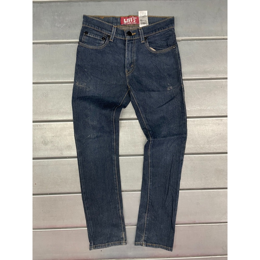 Vintage Levis 510 Super Skinny Jeans Womens 14 Reg 27x29 Blue‎ Dark Wash Denim
